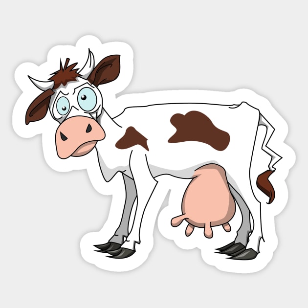 Cow Sticker by Wickedcartoons